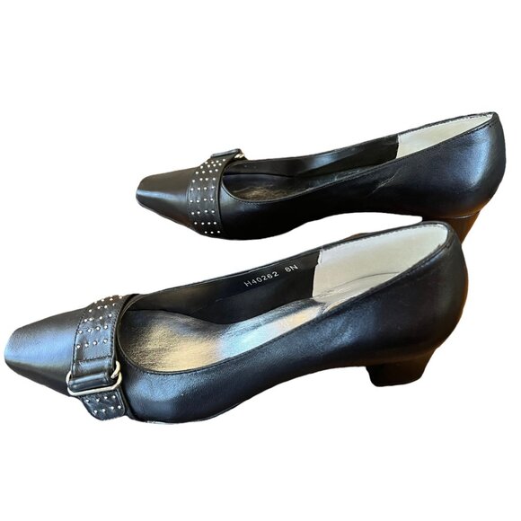 Vintage Ros Hommerson Leather Stud Detail Pumps 8N - Picture 8 of 9